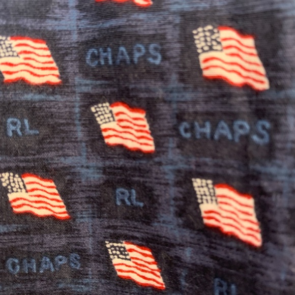 Chaps Ralph Lauren Mens Flag Print Button Down Shirt 2XLT Patriotic Americana - Picture 8 of 14